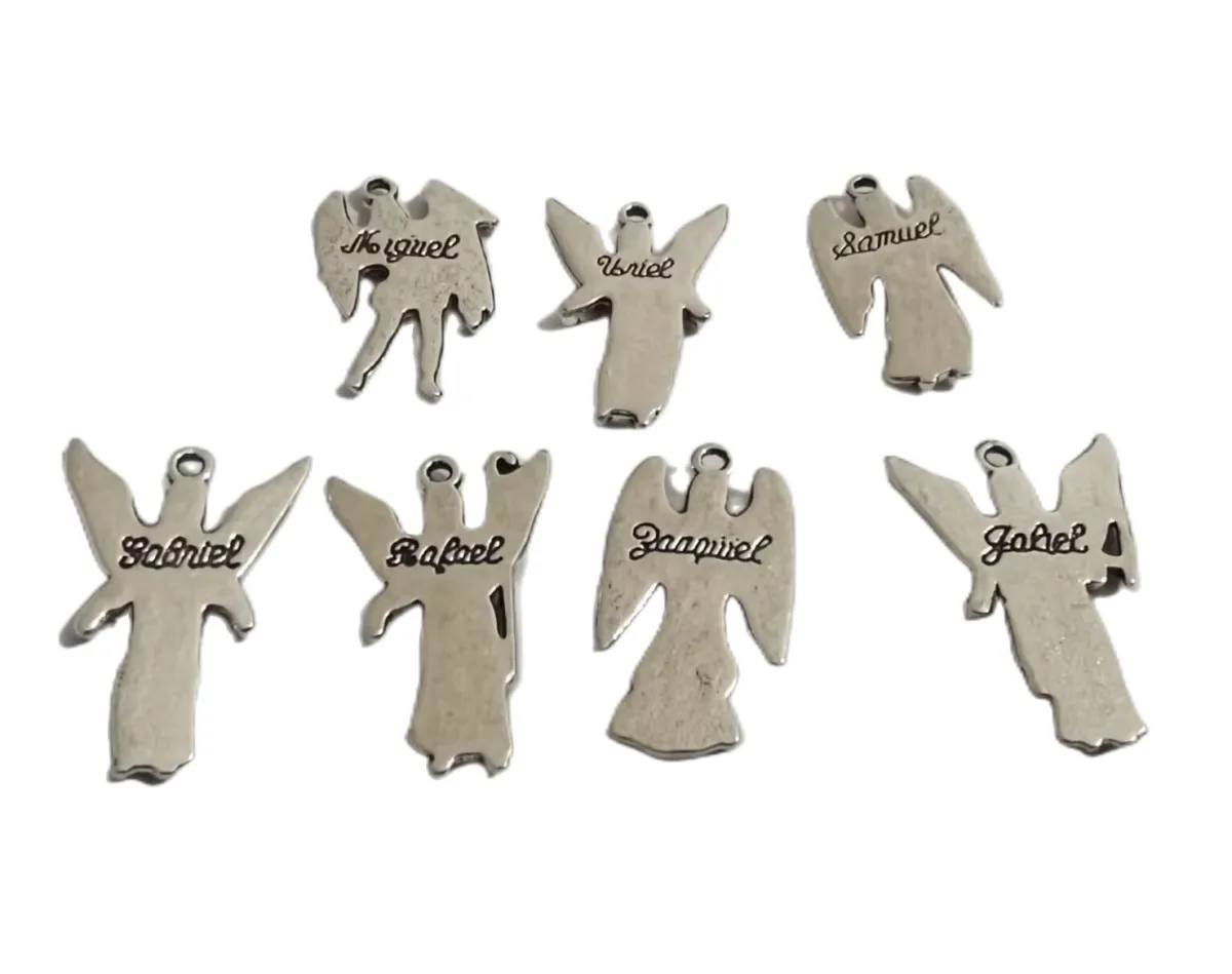 84pcs Mixed Tibetan Silver Metal Wing Angel Charms Pendants A1696-A1702