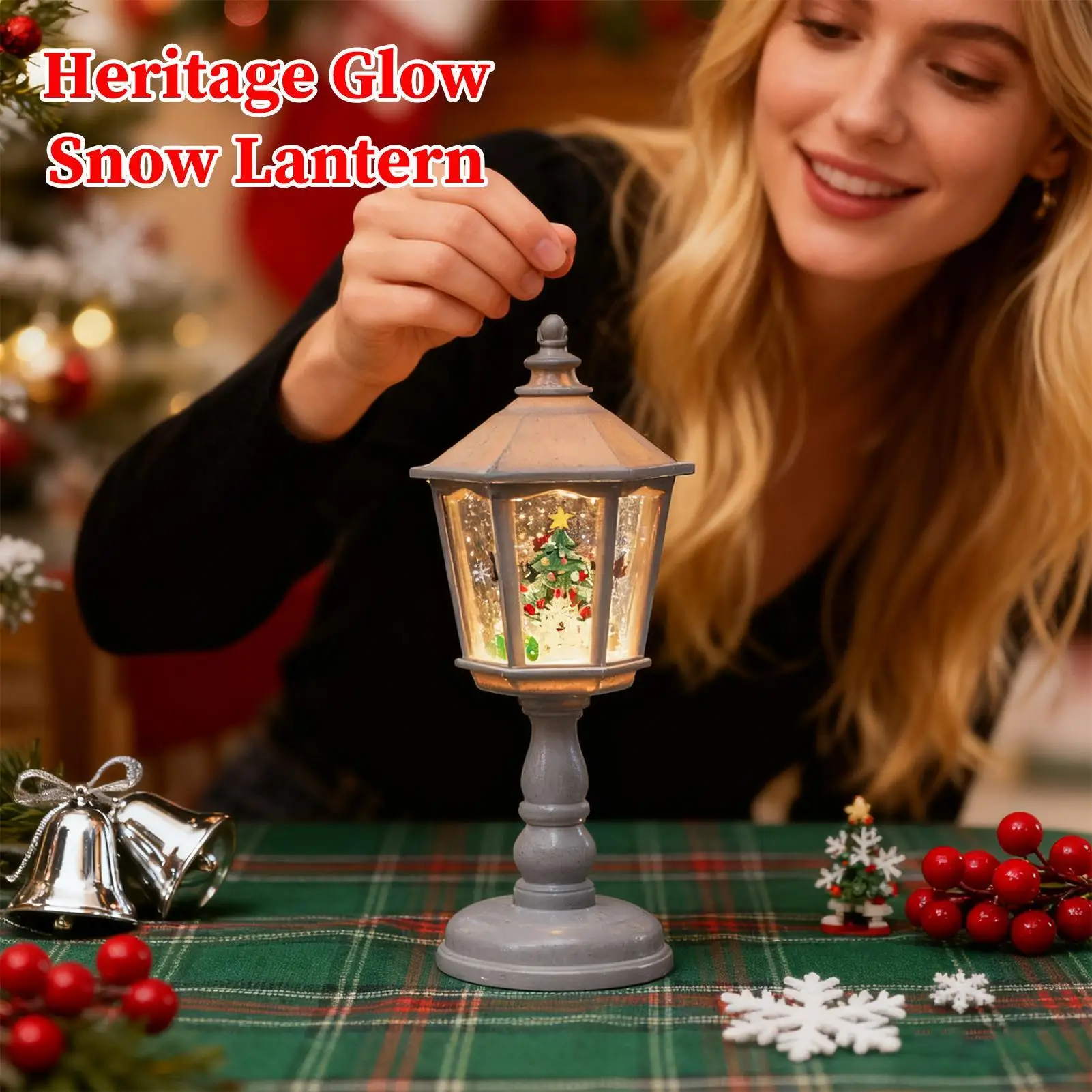 

Рождественские снежные шары шестиугольные украшения Рождественский светодиодный снежный шар фонарь блестящий декор для спальни, балкона, детской, столовой