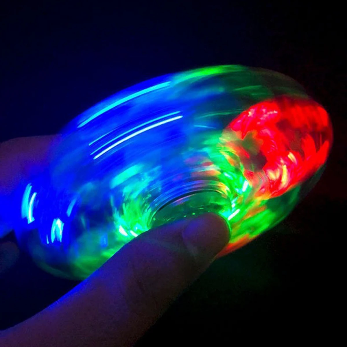 Luminous LED Light Fidget Spinner Hand Top Spinners Glow in Dark Light EDC Figet Spiner Finger Stress Relief Toy For Adults