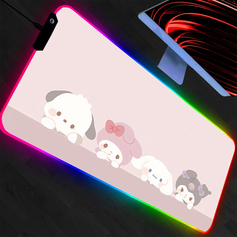 Kuromi Mouse Pad RGB Gaming Ac - Pc Gaming Kuromi บทวิจารณ์และราคา