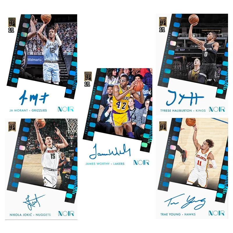 

Diy Homemade 2021-22 Panini Nft Noir Basketball Star Card Morant James Worthy Haliburton Jovic Коллекционная карта игрушки в подарок