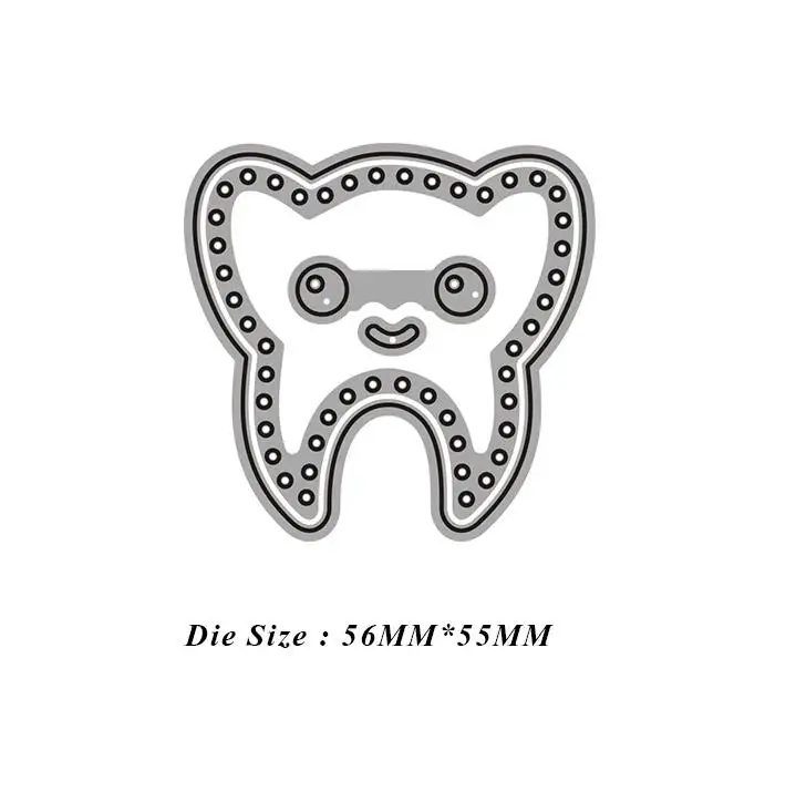 tooth Metal Cutting Dies Mold Scrapbooking Decoration Paper Cards Craft Knife Mould Blade Punch Template Embossing Stencils