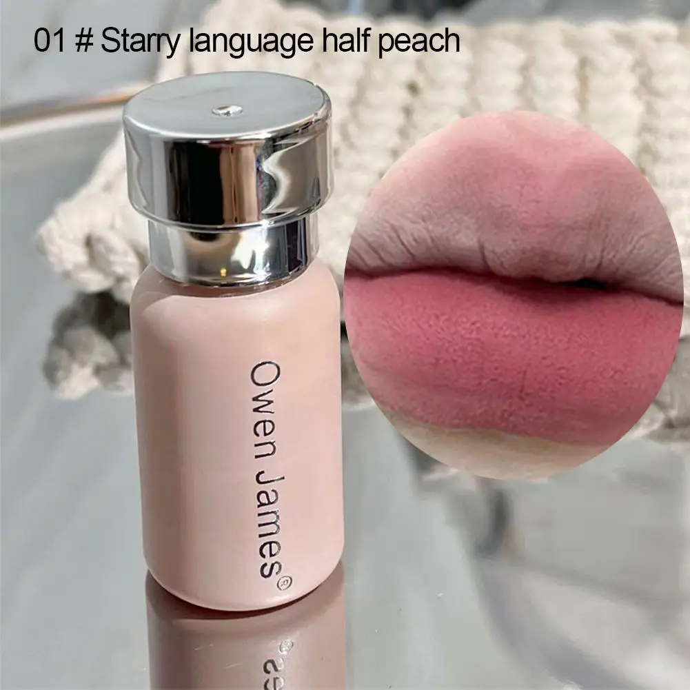 NEW High-look Small Silver Tube Lip Glaze Matte Velvet antiaderente Cup rossetto per Owen James fango per labbra impermeabile Non sbiadito Q5H0