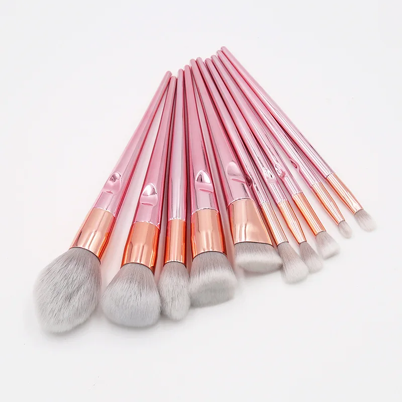 10 فرشاة ماكياج دعوى الإبهام مقبض كبير فرشاة لمساحيق التجميل أدوات التجميل الرطب N البرية ظلال العيون فرشاة الليزر المحمولة حقيبة فرشاة