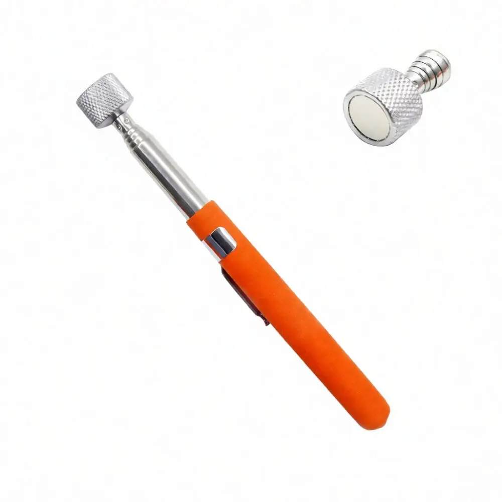 Flexible Magnetic Pickup Rod With Led Flashlight Stainless Steel Grabber For Auto Maintenance Household Metal Work