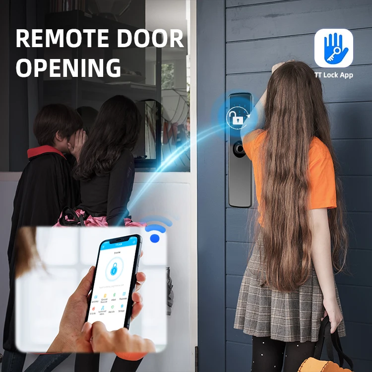 001 New Arrival Intelligent Digital Door Lock Fingerprint Password TTlock Smart Lock for Smart Home