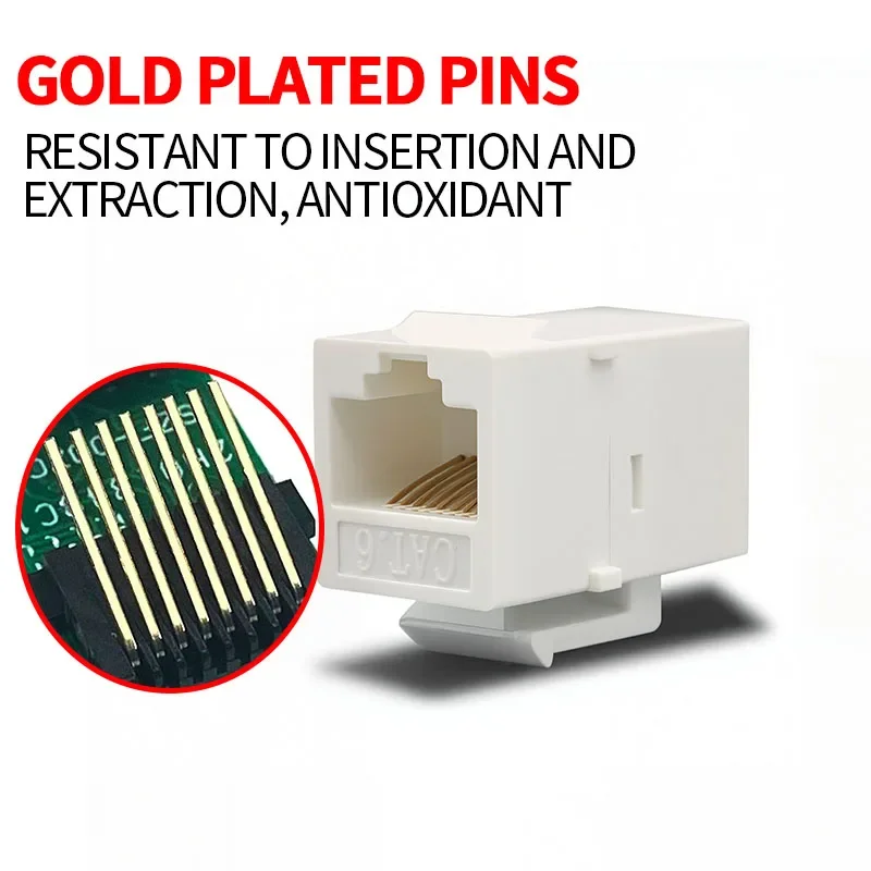 10 قطع من وحدات مقبس الشبكة CAT6 المكونة من 6 فئة سهلة التركيب، توصيل مباشر، جودة عالية للإنترنت المستقر