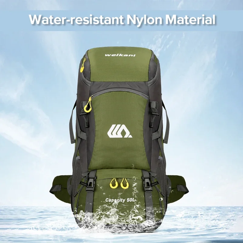 50L Ultralight Sports Outdoor Mountaineer Backpack Large Capacity Hiking Camping Daypack Multifunction Molle Trekking Bag New