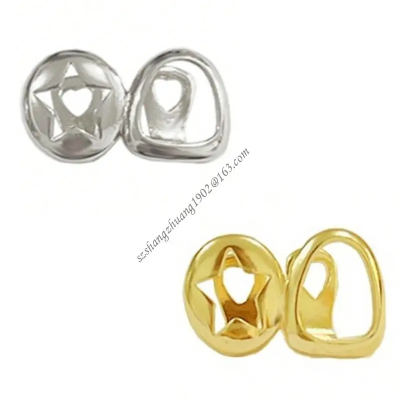 

Q6RB Многофункциональный клык Grillzs, уникальные медные украшения для рта, круглая форма звезды, аксессуар для костюма, для игр