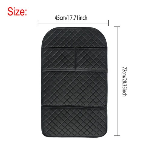 Imagen 2 del producto Kcimo-almohadilla antipatadas para coche, alfombrilla de almacenamiento de cuero PU, funda protectora de cuero Universal para asiento trasero, impermeable, alfombrillas para niños