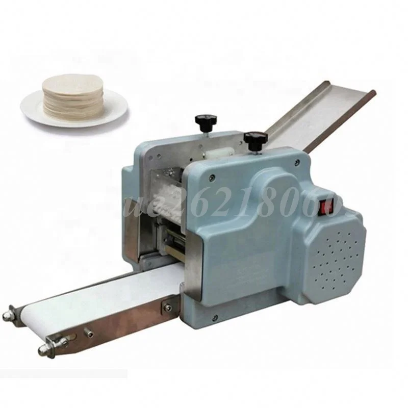 220v Small Square Dumpling Wrapper Machine Stainless Steel Dumpling/Wonton Wrapper Machine Suitable for Restaurants and Canteens