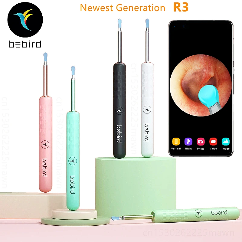 

Bebird R3 X3 R1 Smart Visual Ear Sticks Otoscope Endoscope Wax Removal Tool Earpick Mini Camera Health Care Personal Ear Cleaner