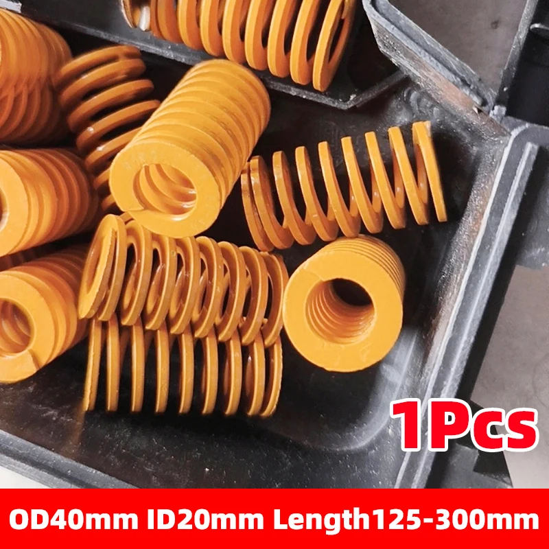 Creamily 1PCS Compression Spring For Die Mold 40X20XL Spiral Stamping OD40mm ID20mm Length125-300mm Loading Die Mold Springs