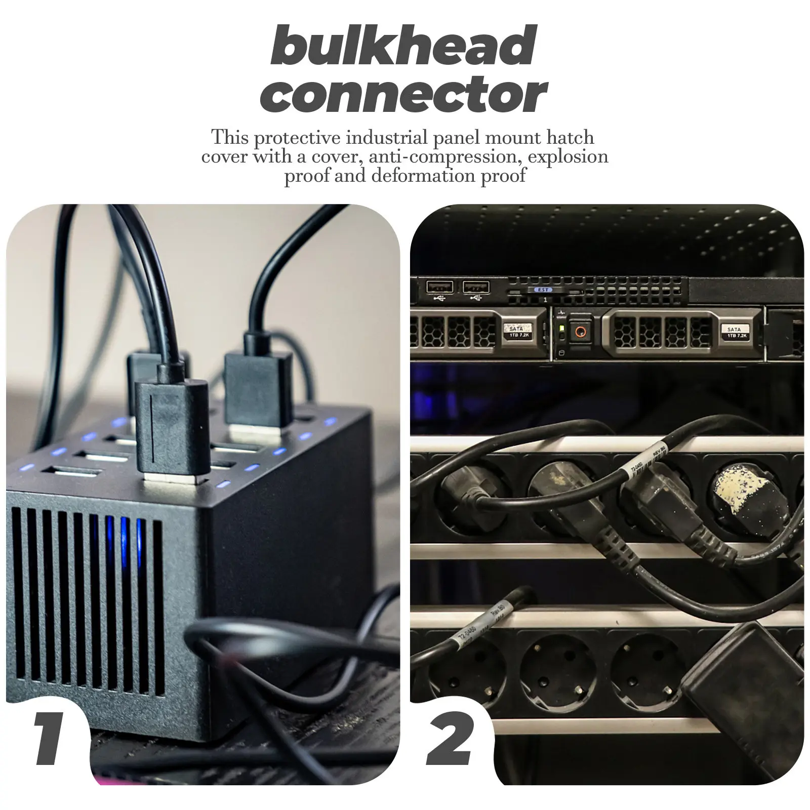 Waterproof USB Bulkhead Connector USB 2.0 Panel Mount Coupler Female to Female Bulkhead Extension Adapter Industrial Data