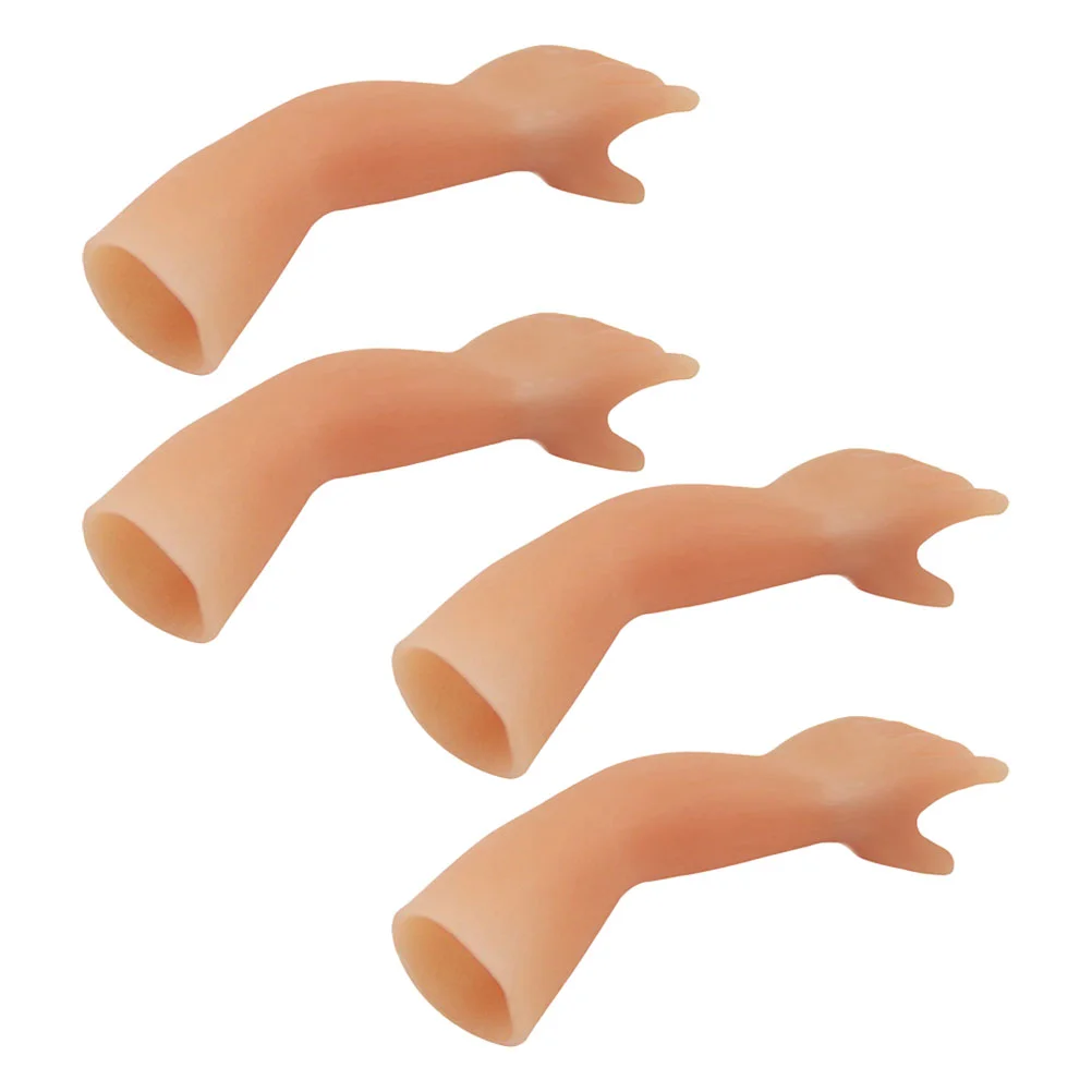 4 Pcs Toys Imp's Hand Tiny Magician Prop Prosthetic Halloween Favor Party Supply Khaki Stage Baby