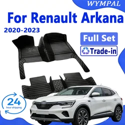 Car Floor Mats For Renault Arkana Samsung XM3 2020 2021 2022 2023 5seat Waterproof Pads Car Mats Full Set Carpet Car Accessories