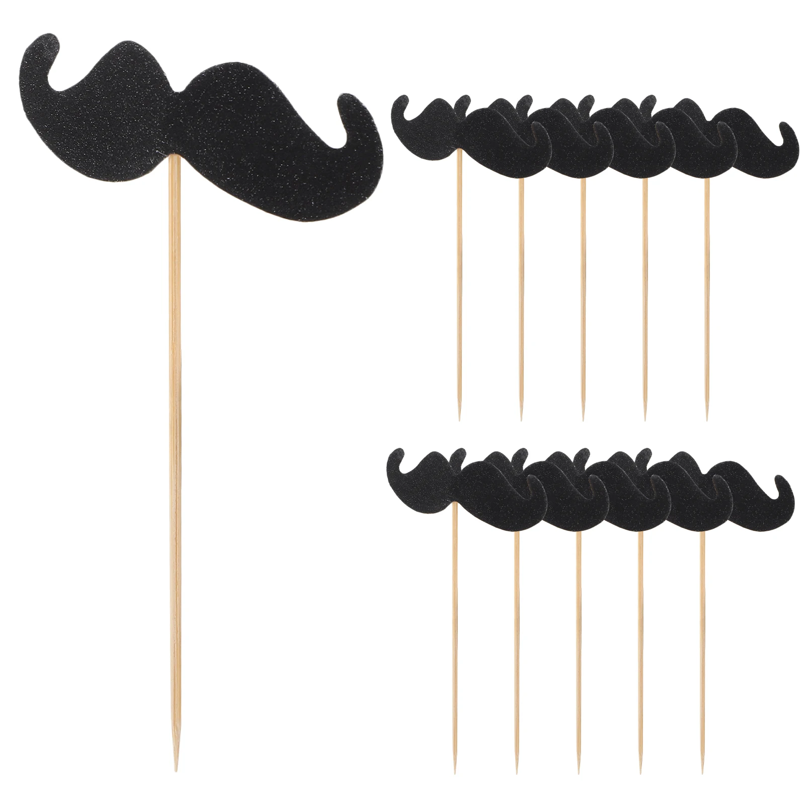 

40Pcs Moustache Cake Topper Birthday Party Paper Decor Cupcake Cake Dessert Picks Funny Moustache Dessert Decor