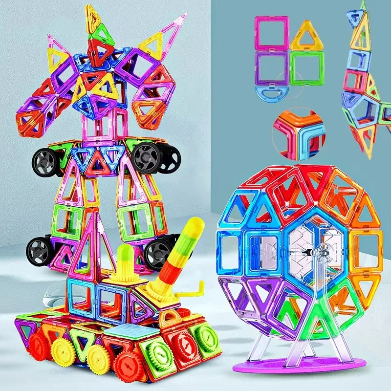 

Магнитный набор Tegels 30-168PCS Magnetische Bouwstenen Speelgoed Набор обучающих конструкторов Speelgoed Leren Verjaardag Kerstcadeaus
