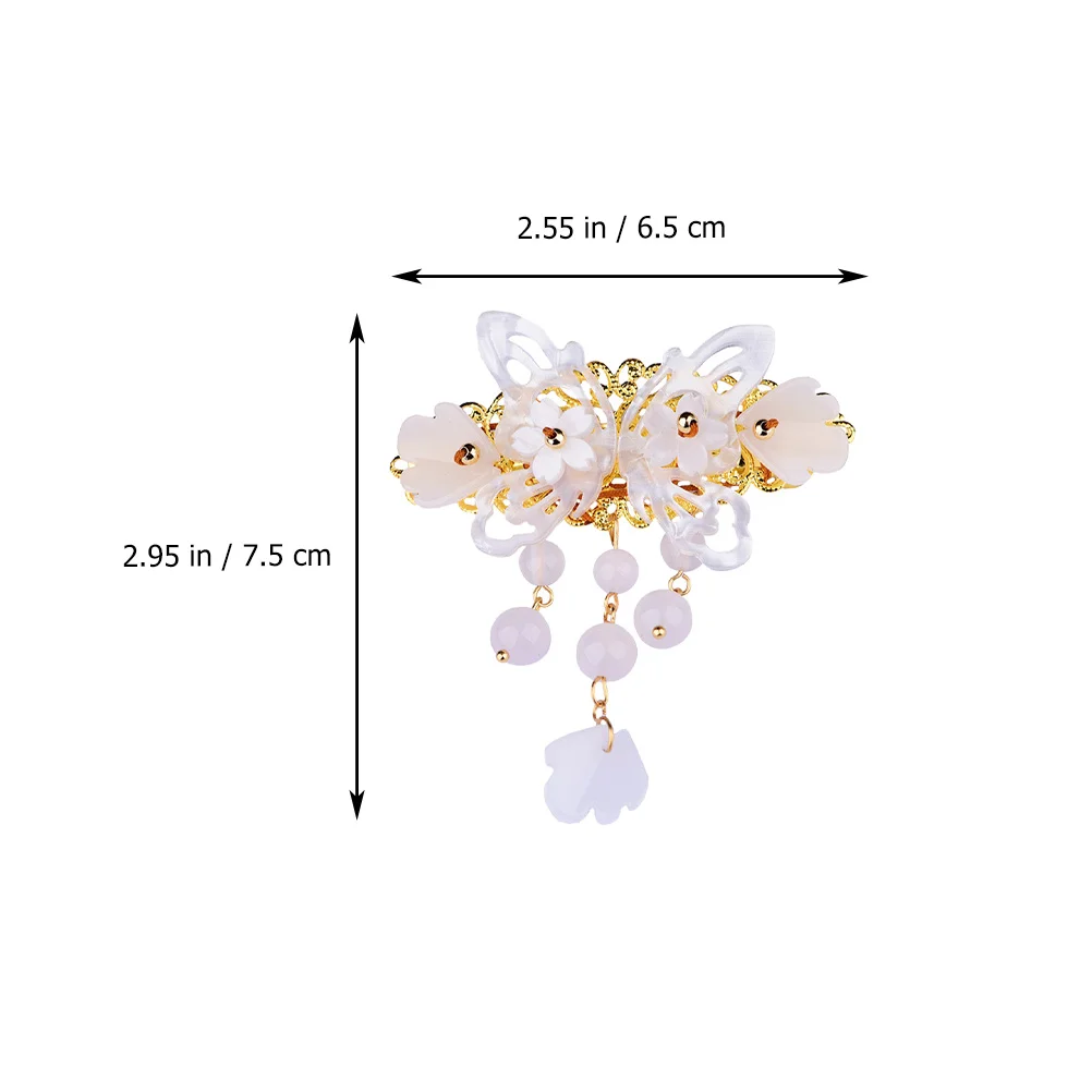 

Retro Butterfly Hairpin Woman Headdress Accessories Acetate Sheet Elegant Pearl Design Lightweight Comfortable Durable Practical