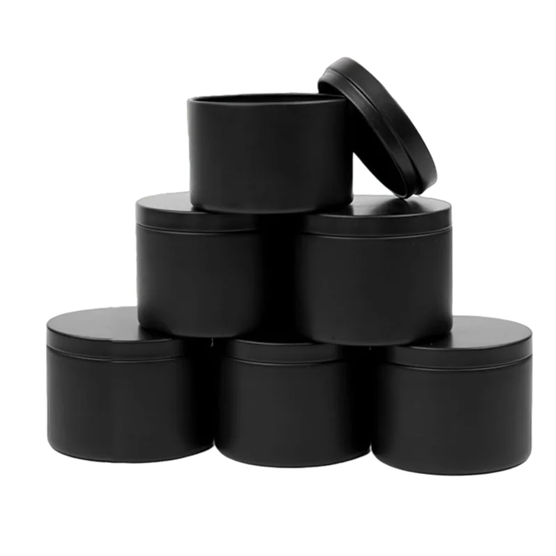 

WORTHOWN-48Pcs Black Candle Tins, 4Oz Empty Candle Tin With Lids For DIY Candles Making, Matte Full Candle Jars For Candle Makin