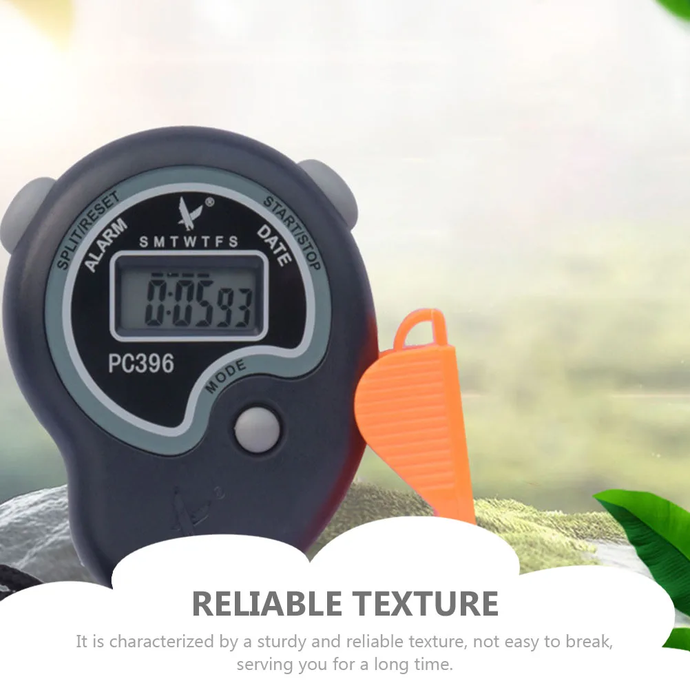 

Digital Stopwatch Timer Wrist LCD Display Single Row Waterproof Sports Whistle Durable ABS Loud Sound Vibration Alert Perfect