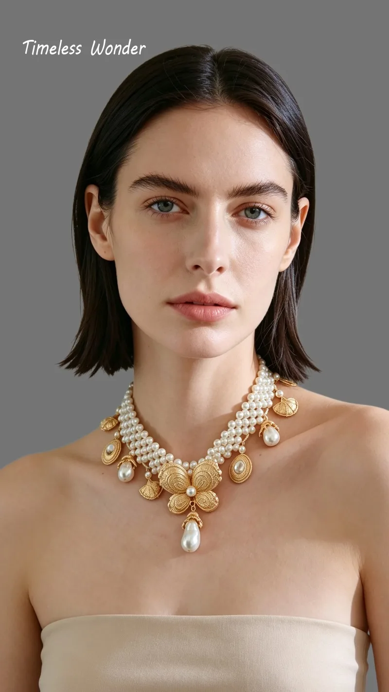 Timeless Wonder Retro Geo Briaded Detachable Butterfly Necklace for Women Designer Jewelry Runway Trendy Gift Vintage Rare 4523