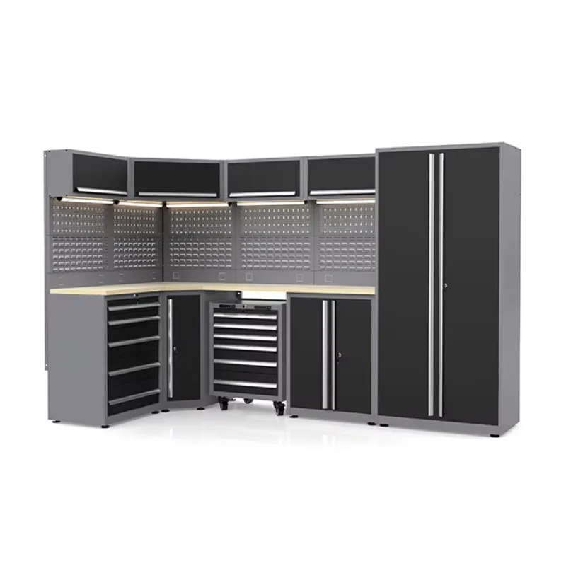 Heavy Duty Steel Tool Cabinet Set with Drawers, Double Doors & High Quality Tool Trolley for Garage Workshop Factory Use