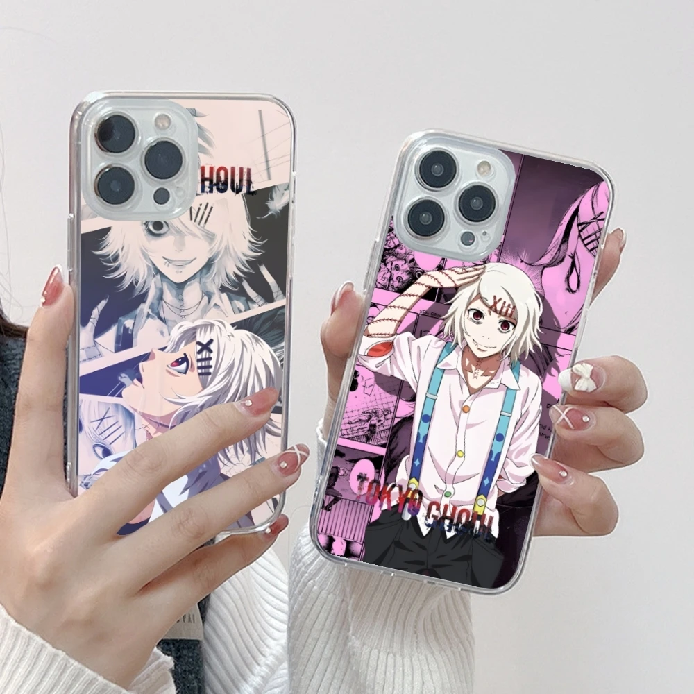 Tokyo Ghoul Juuzou Suzuya Mobile Phone Case for iPhone 16 15 14 13 12 11 X XR XS 8 Pro Max Plus Mini Clear Transparent Cover