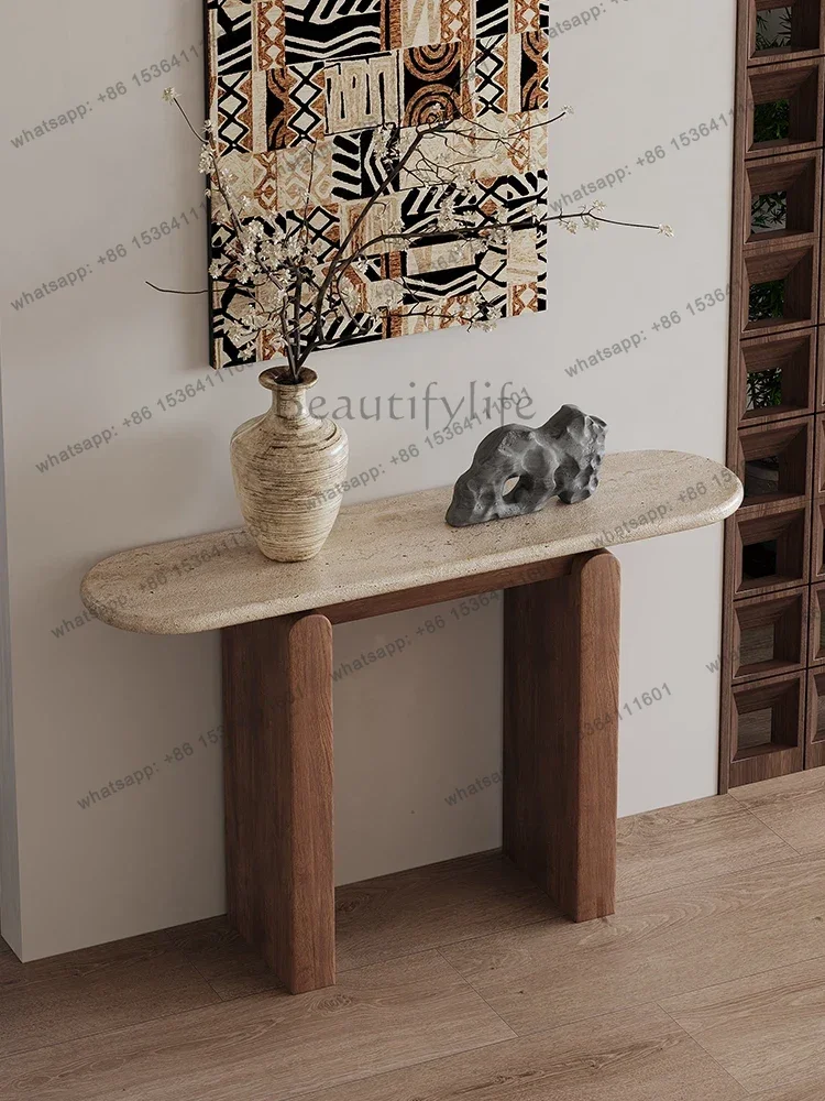 

Retro, entrance table, living room, household marble end-view table, homestay corridor, long table, case table