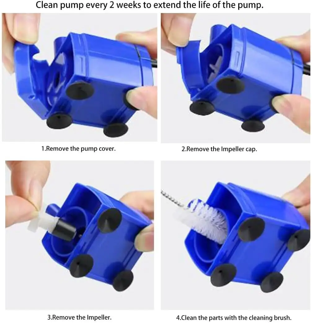 1S@Water Pump for Cat Water Fountain Replacement Motor with LED Blue Light for Pet Dog Water 1Dispenser USB Plug Pet Accessories view 4
