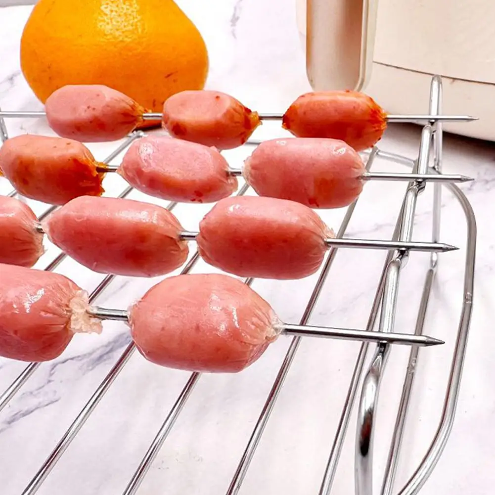 Edelstahl Air Fryer Korb Tablett Barbecue Grill Dampfer Herd Küche Zubehör Kochen Dämpfen Backen Zubehör