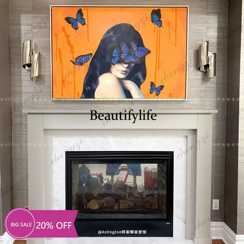 9344 North American bedroom full copper wall lamp American retro designer creative wall lamp