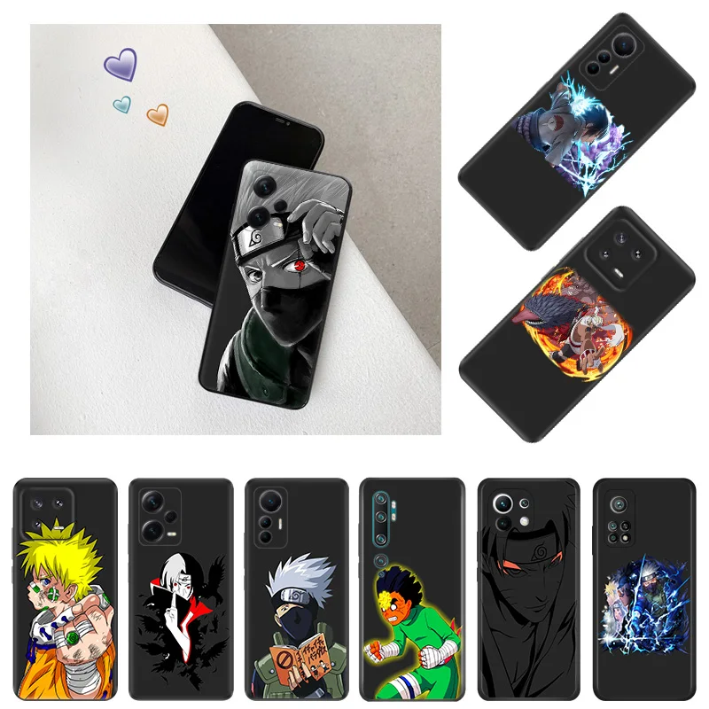 Anime N-Narutos Uchihas Itachis Phone Case for Xiaomi 12 Pro 12x 12t 13 Redmi Note13 13c 12s 12c Note12 Shell Black Cases Cover