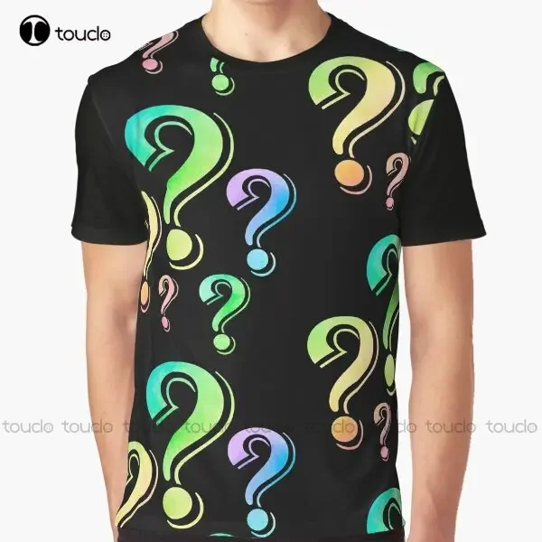 Question Rainbow Graphic Colorful, Lgbt, Gay, Cute, Pride T-Shirt Digital Printing Tee Shirts Streetwear Xxs-5Xl New Popular