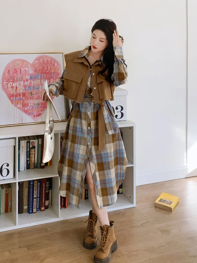 ensemble-deux-pieces-a-carreaux-retro-sve-dr-pour-femmes-nouveau-design-gilet-sens-jupe-longue-irt-taille-ample-printemps