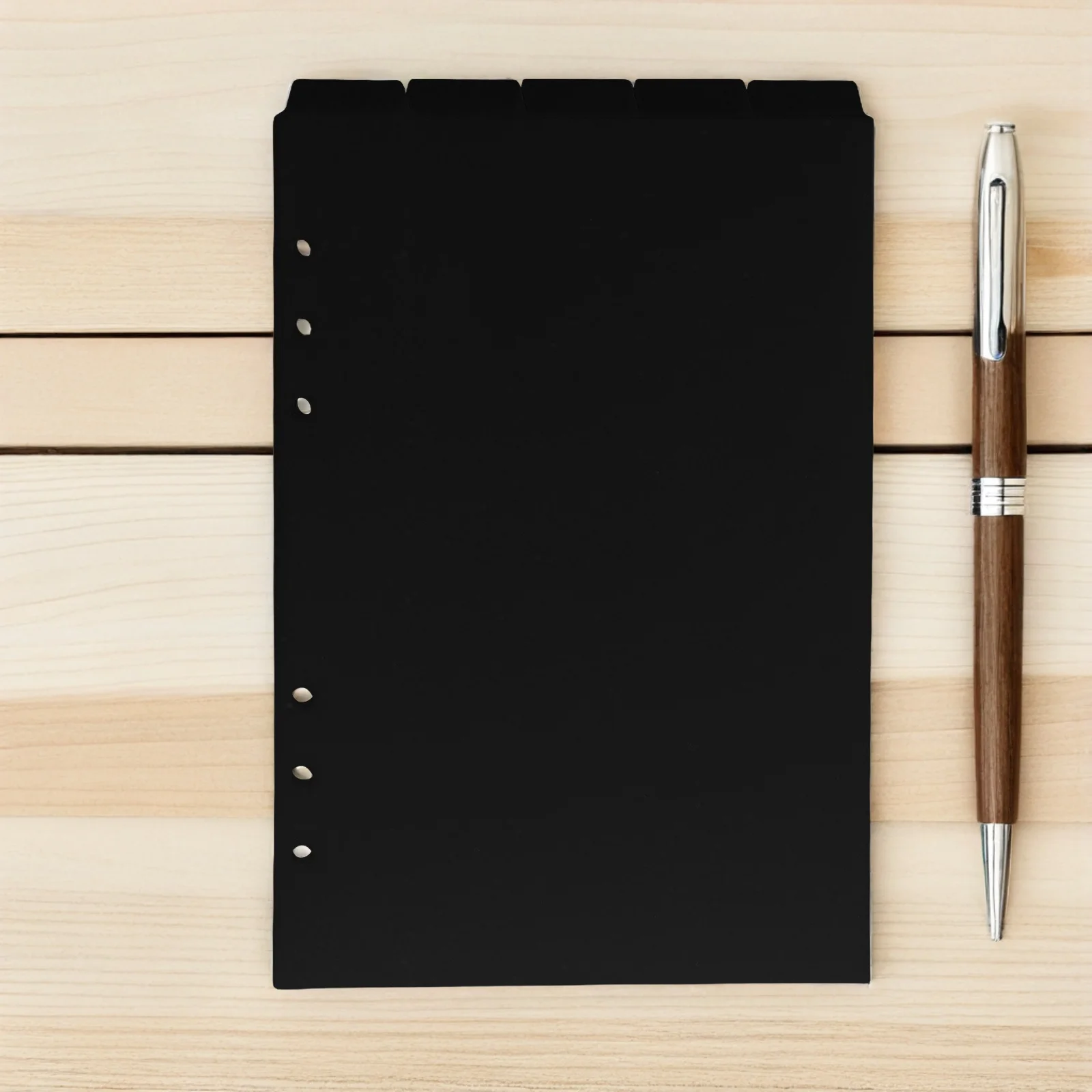 

25pcs A5 6 Hole Punch Plastic Binder Dividers Removable Pp Index Pages For Office Study Organizer Loose Leaf Notebook