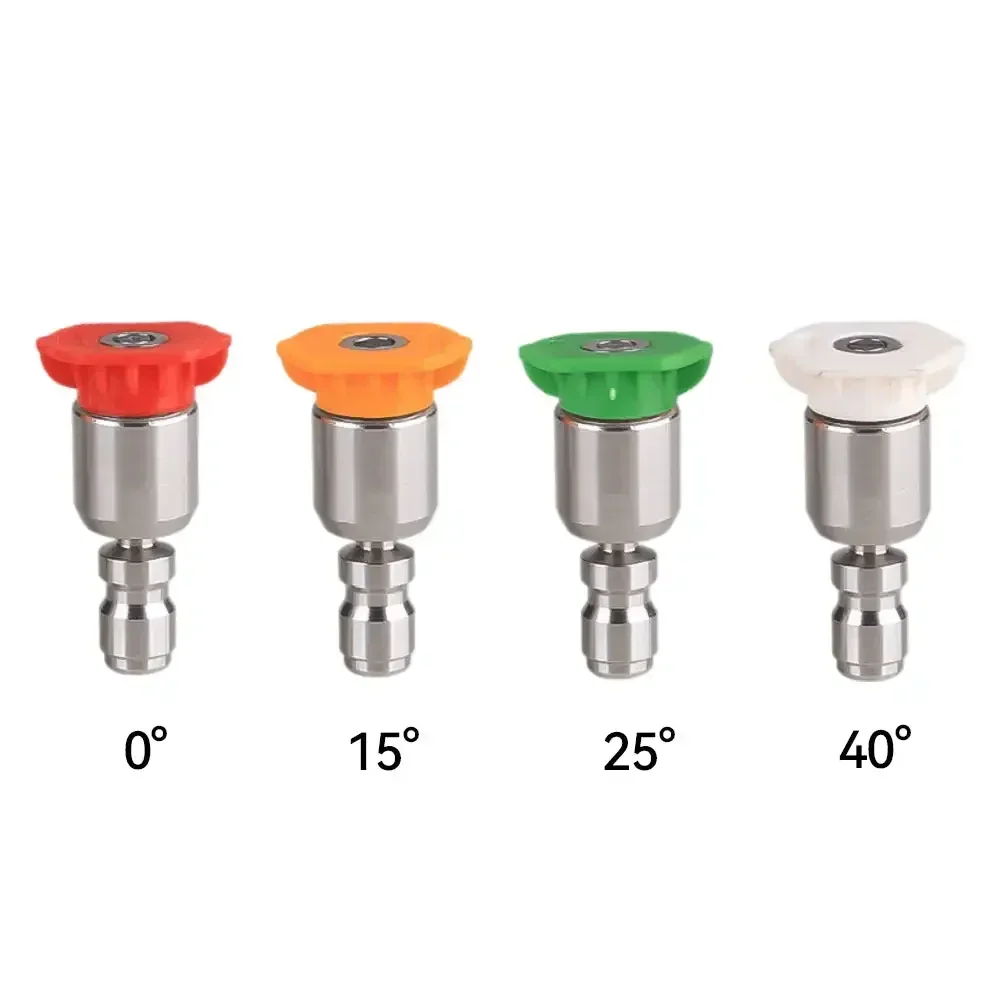 Boquilla de Pulverización de Alta Presión de Acero Inoxidable de 1/4 y 4000 PSI con Conexión Rápida / Boquilla de Pulverización para Lavado de Autos con Conexión Rápida Boquilla de Pulverización de Alta Presión de Acero Inoxidable de 1/4 y 4000 PSI con Conexión Rápida / Boquilla de Pulverización para Lavado de Autos con Conexión Rápida