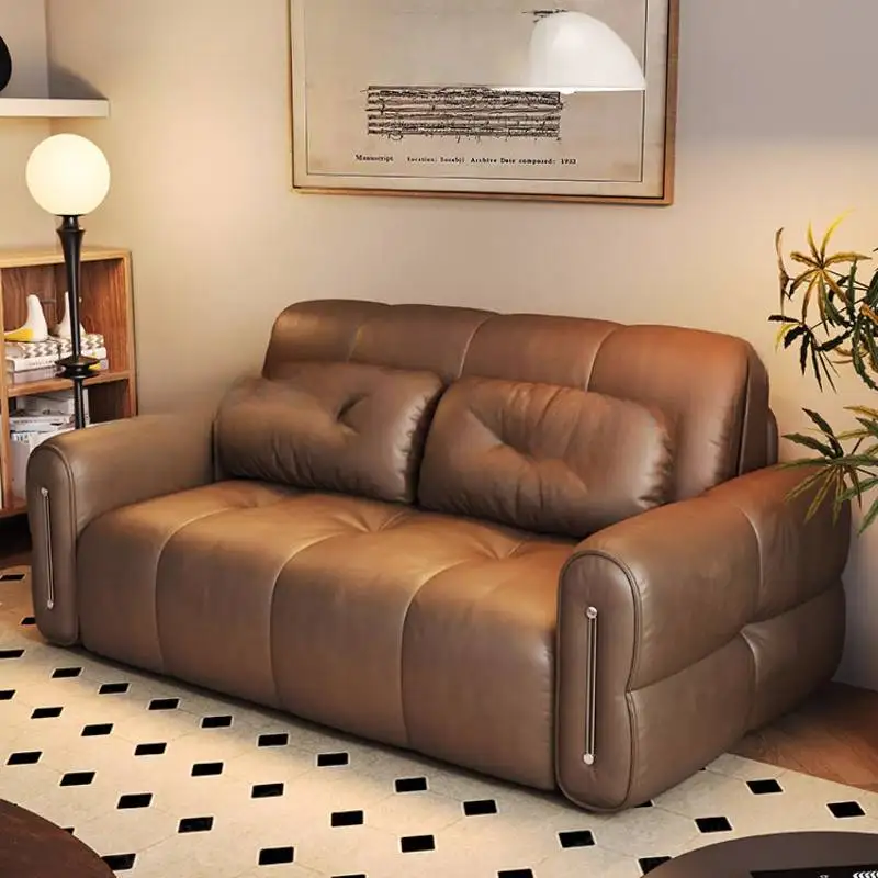 

Classic European Electric Sofas Foldable Brown Quality Massage Living Room Sofas Modern Curved Canape Lit Furniture For Home