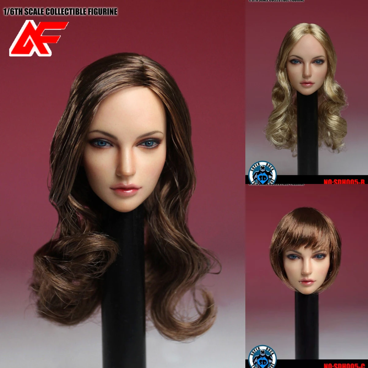 SDH005 1/6 Scale Girl Head Model For 12 inches Female Action Figure Body