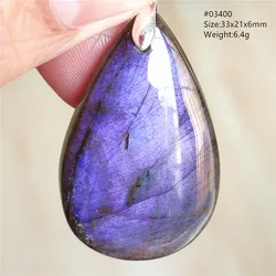 Natural Blue Labradorite Pendant Water Drop Colorful Light Gift Women Men Necklace Jewelry AAAAAA