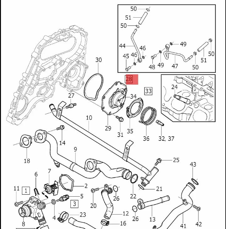 

Car Engine Cooling Coolant Water Pump 31219000 For VOLVO S80 XC90 V70 XC70