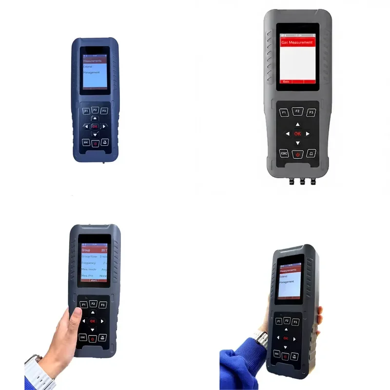 Handheld Flue Gas Analyzer IP54 O2 NO2 SO2 CO2 Emission Test 5% Accuracy Industrial Combustion Testing Device