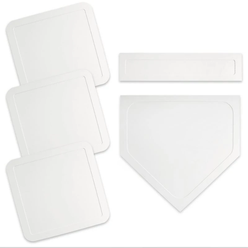 X08A Softball& Baseball Base Set 5 Pcs 3 Toss Down Bases 1 Homeplate 1 Pitching Rubber For Kickball Practice