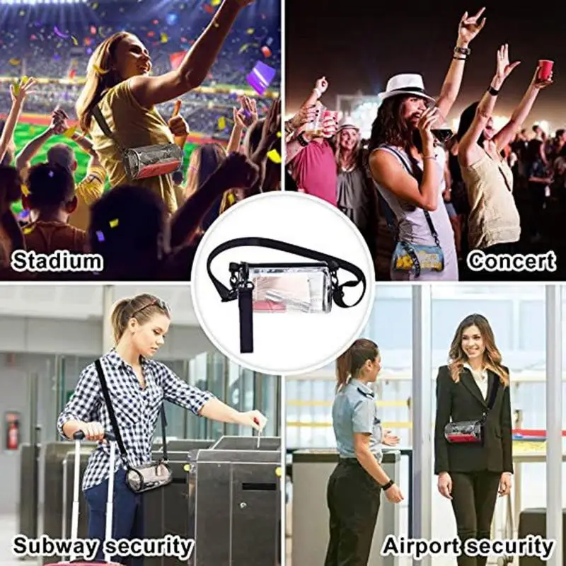 Clear Stadium Bags For Women Stylish Cylindrical Purses For Women Trendy Shoulder Purse Small Shoulder Bag For Stadiums Airport image 4