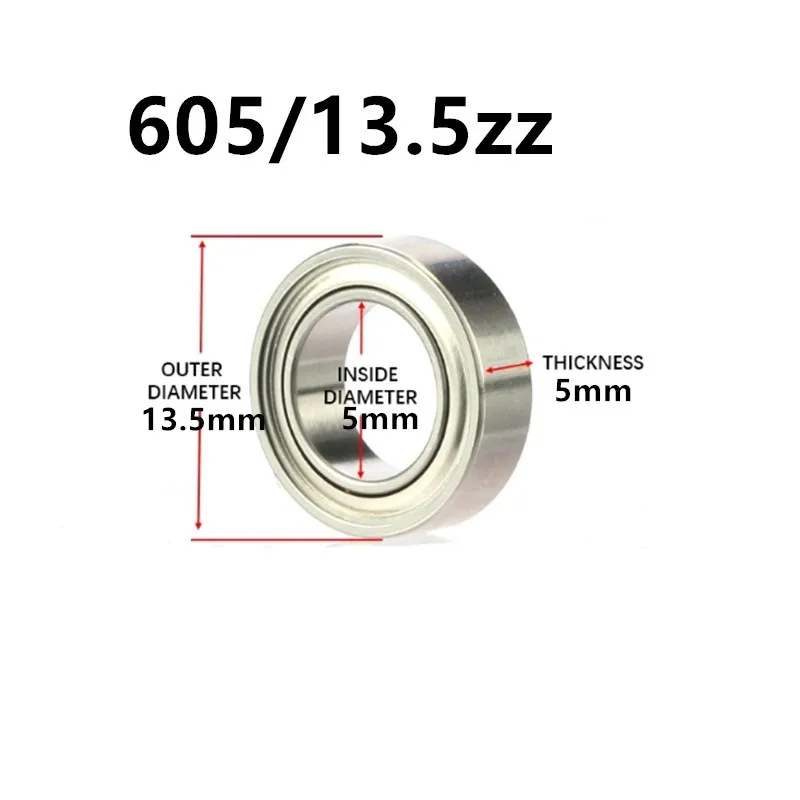 

30pcs Abce-3 5x13.5x5mm Non-Standard Deep Groove Ball Bearing 605/13.5Zz Inner 5 Outer Diameter 13.5 Height 5mm
