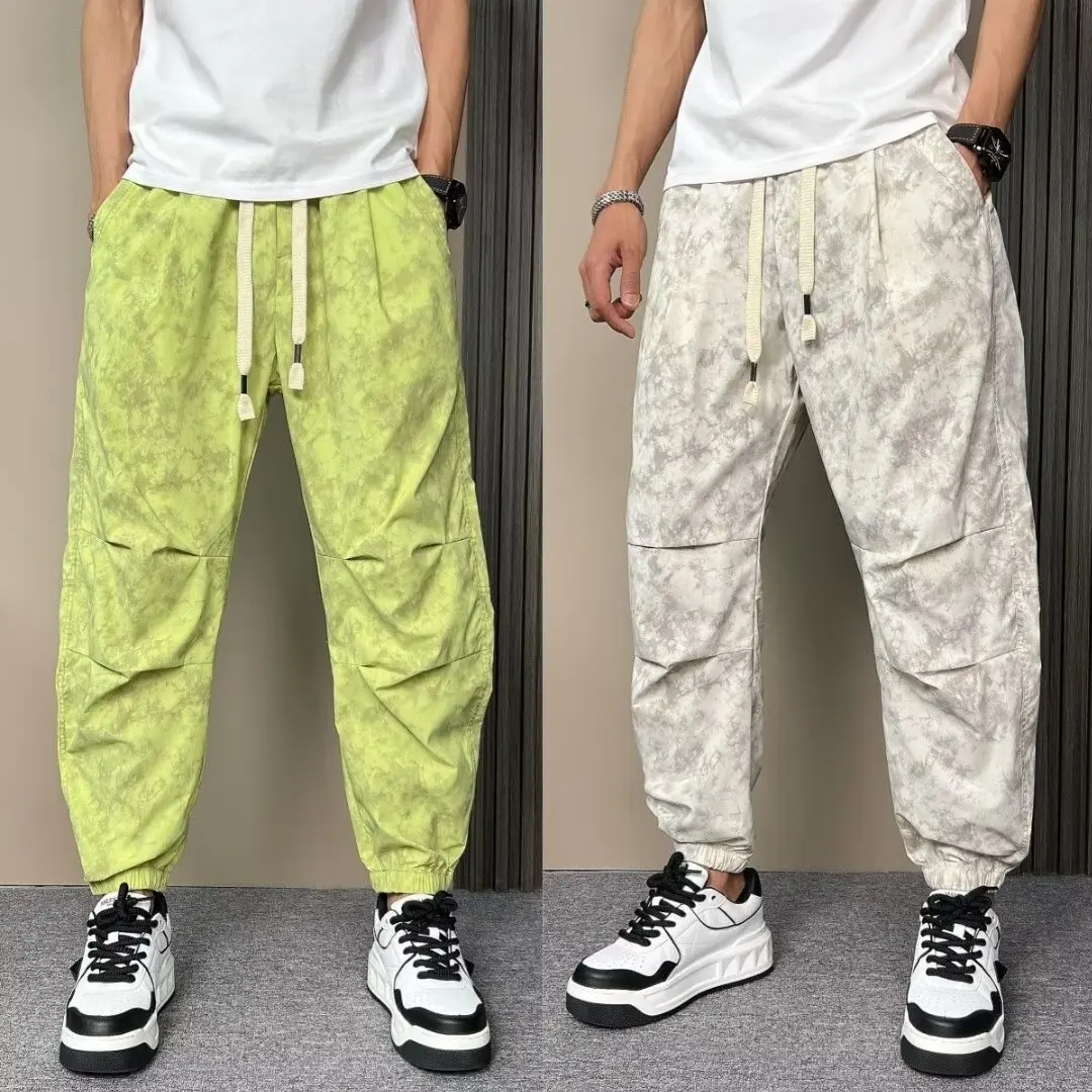 

Harajuku Y2k Baggy Cargo Pants Joggers Streetwear Ankle-Length Casual Harem Long Trousers Men Wide Leg Oversize 2024 New korean