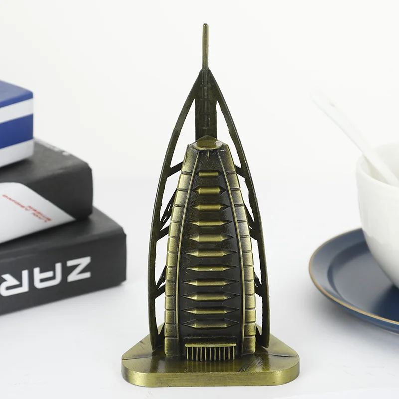 Burj Al Arab Dubai Sailboat Hotel Mini Model Famous World Landmark Building Model Tourist Souvenir for Office Desktop Decoration