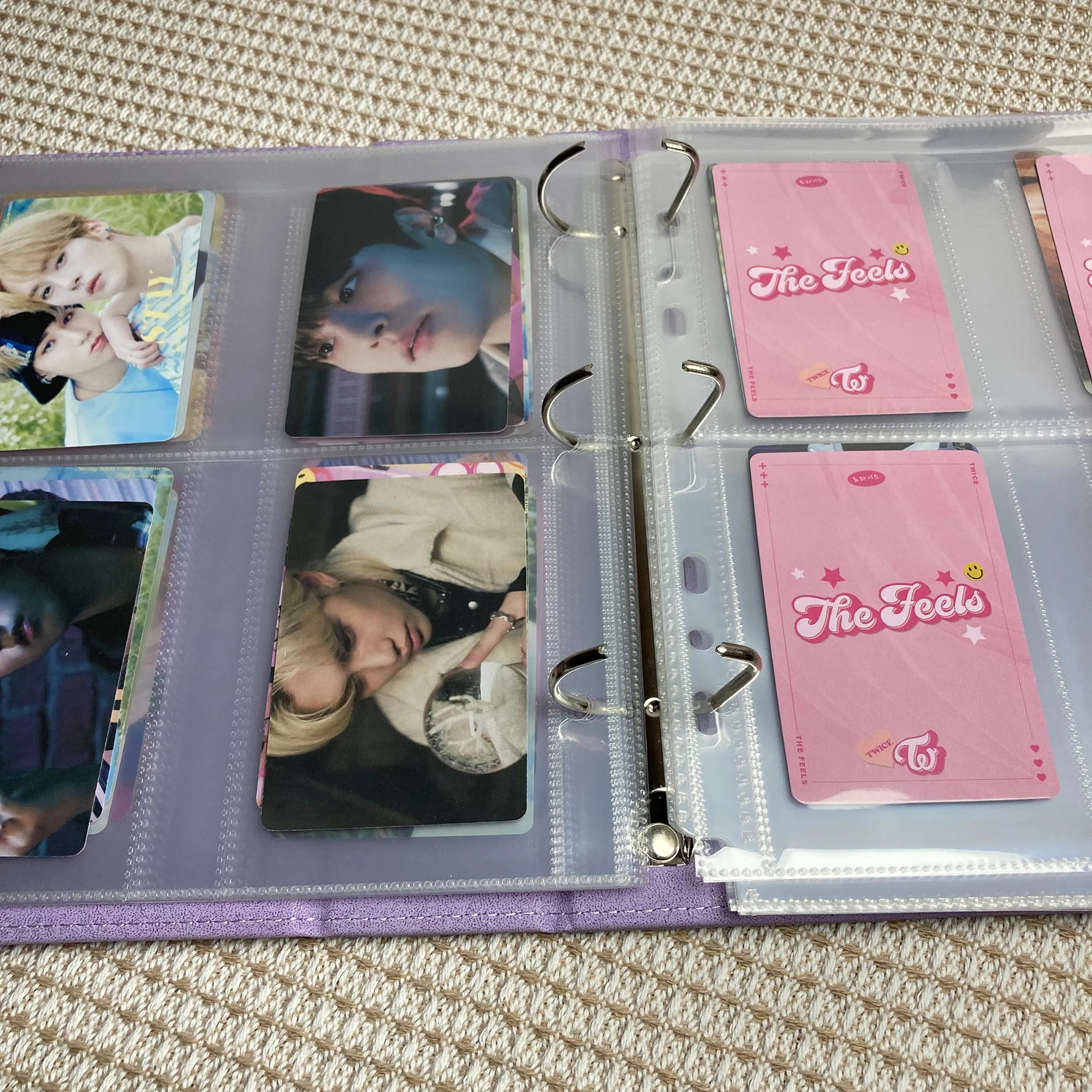 A5 3 Ring Photocard Binder Glitter with Magnetic Button Ins Photo Album Kpop Card Binder 1 2 4 Pocket Sleeves 4×6 10×15 PVC Free