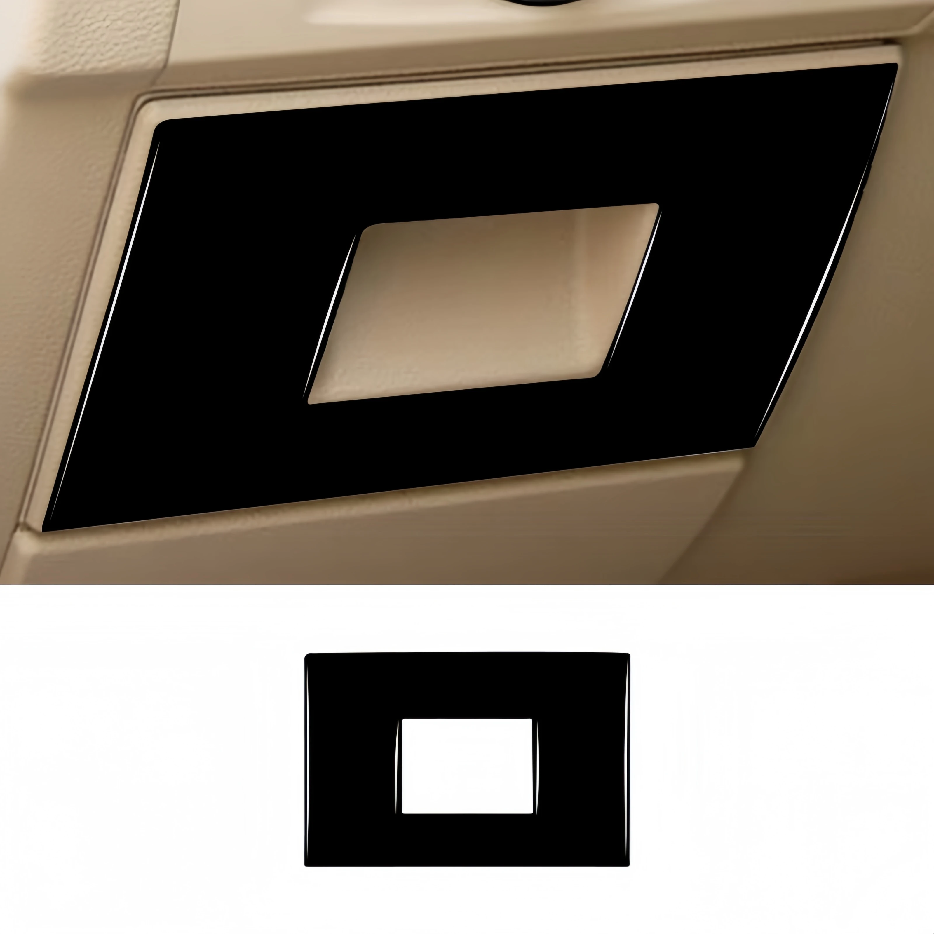 

For BMW E90 3 Series 2005-2012 Car Interior Accessories Piano Black Auto Main Cab Storage Box Panel Trim Cover Decor Sticker