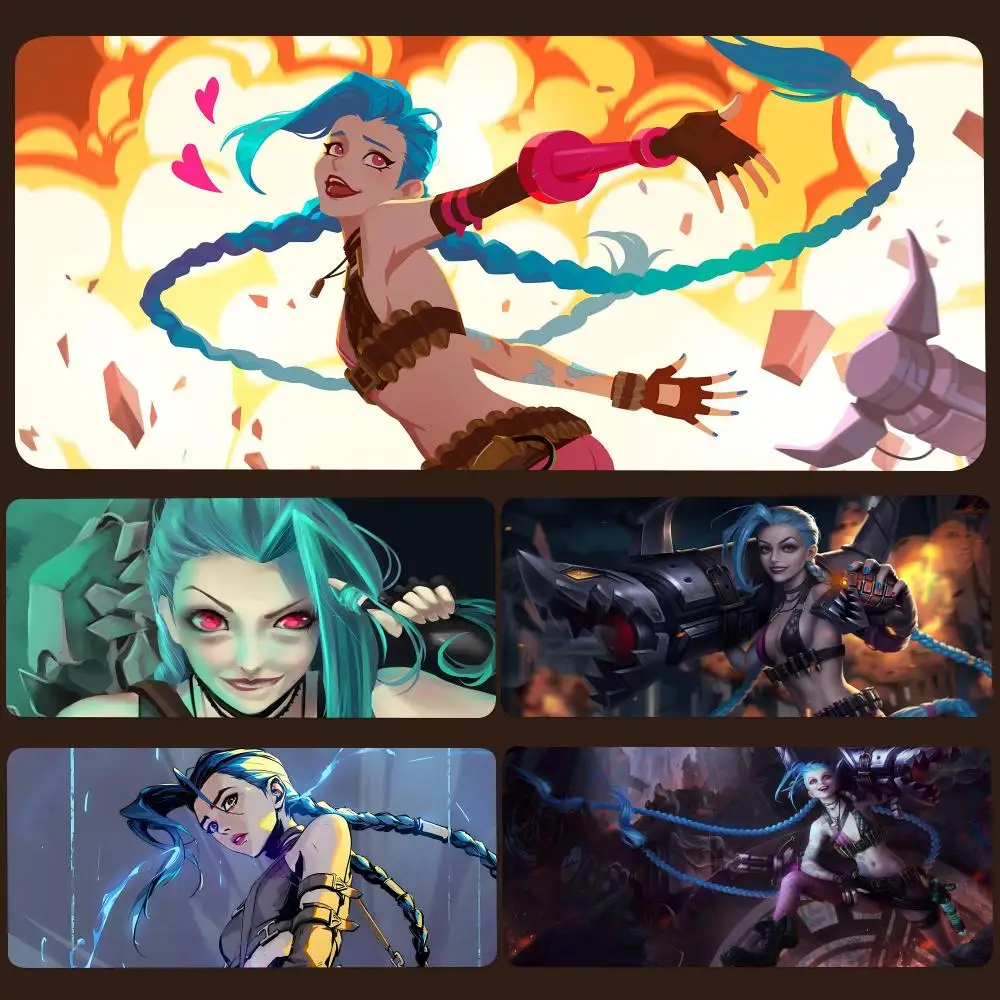 arcane jinx  Mouse Pad Gamers Anime game XXL Home HD Computer Desk Mats Office SuppliesDesktop 70X30 90x40 100*50